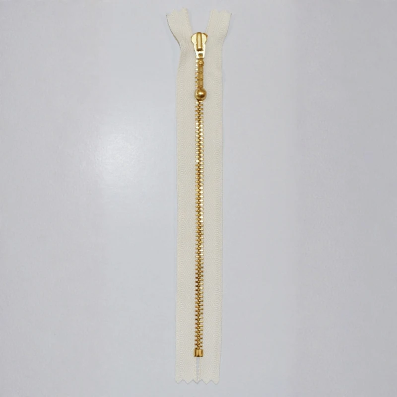 YKK Fast Lynlås, Messing, 4 mm